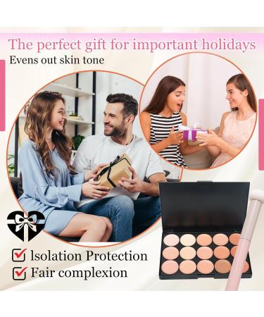 15 Colors Color Corrector Concealer Palette | Full Coverage Cream Contour & Foundation | Waterproof Makeup with Brush - Buy Online on GoSupps.com