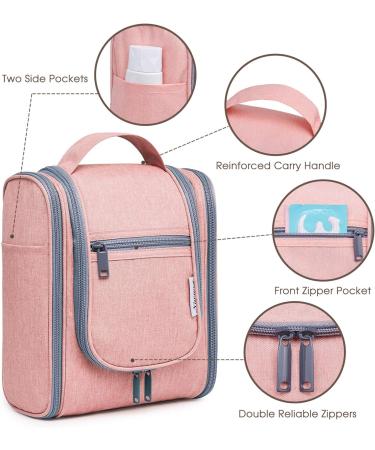 Women's Medium Pink Travel Toiletry Wash Bag Organizer Cosmetic Makeup Holder - Buy Online on GoSupps.com