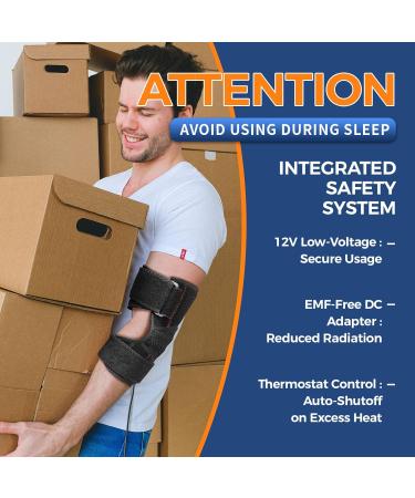 Elbow Heating Pad for Tendonitis & Tennis Elbow | Dual-Mode Heated Wrap Brace for Pain Relief - Buy Online on GoSupps.com