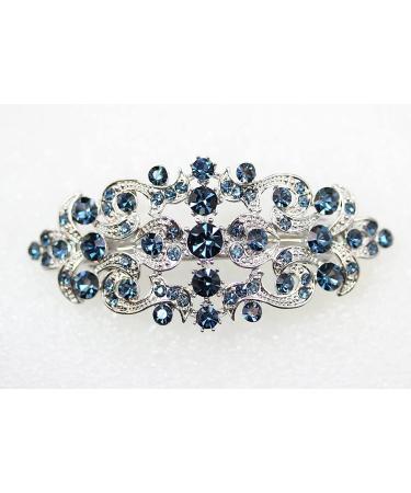 Faship Navy Blue Floral Barrette - Stunning Hair Accessory for a Chic Look - Buy Online on GoSupps.com