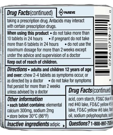 TUMS Tablets 8 Count (Pack of 3) - Fast-Acting Heartburn Relief - Buy Online on GoSupps.com