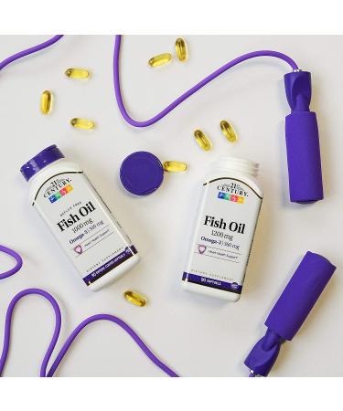 21st Century Fish Oil 1200 mg - 90 Softgels for Heart & Joint Health - Buy Online on GoSupps.com