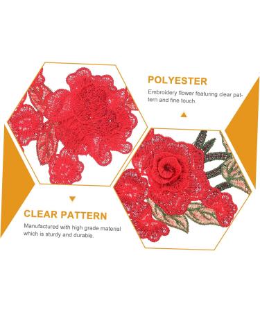 KALLORY 6 Pcs Embroidery Appliqu Flower Decals Embroidery Paste Diy Craft Supply Folk- 3d - Buy Online on GoSupps.com