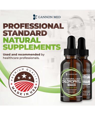GANNON MED Chlorophyll Maxx - Liquid Chlorophyll - 2oz - Chlorophyll Liquid Drops - Chlorophyll - Internal Deodorant - All Natural Liquid Chlorophyll - Energy Boost - Helps w/Digestion - Mint - Buy Online on GoSupps.com