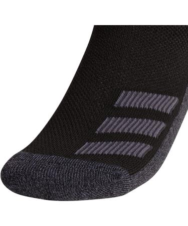 adidas Boys' Youth Cushioned Angle Stripe Crew Socks 6-Pack - Black/Onix Grey/Night Grey - Large - Buy Online on GoSupps.com