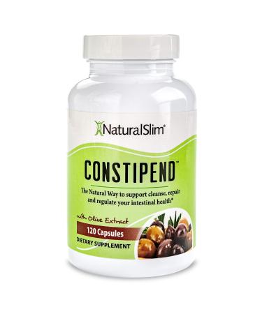 NaturalSlim Constipend - Constipation Support, Colon Cleanse Supplement - Restores Magnesium Level, Better Digestion, Improved Metabolism w/ Olive Extract - 120 Capsules 120 Count (Pack of 1)