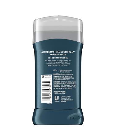 Degree Men Aluminum-Free Coconut Mint Deodorant Stick - 2.6 OZ (Pack of 1) | 48-Hour Odor Protection - Buy Online on GoSupps.com