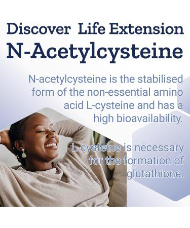 Life Extension N-Acetyl-Cysteine (NAC) 600mg Depot 60 Vegan Capsules - Lab Tested, Vegetarian, Gluten/SOYA-Free, Non-GMO - Buy Online on GoSupps.com