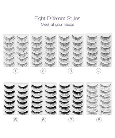 Frcolor 80 Pairs Natural Fake Eyelashes - Premium False Lashes for Women & Girls | 8 Stylish Natural Looks | Buy Online - Buy Online on GoSupps.com