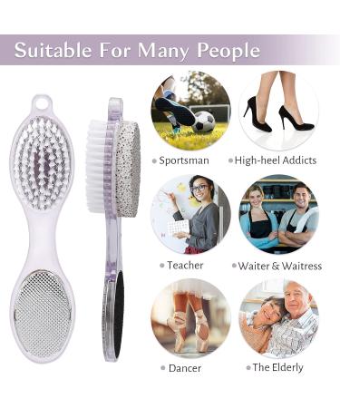 4-in-1 Foot File with Pumice Stone, Stainless Steel Fine File & Scrubber - Remove Dead Skin Easily - Household Foot Care Tool - Buy Online on GoSupps.com