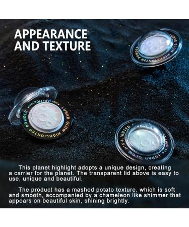 LXZJJM Planet Highlighter Multichrome Glitter Shimmer Highlighter Planet-Inspired Makeup for Silky Natural Glow Face and Body Brightening Natural-Looking Highlighter (03# 2.1g/0.074 OZ.) 03# 2.1 g (Pack of 1) - Buy Online on GoSupps.com