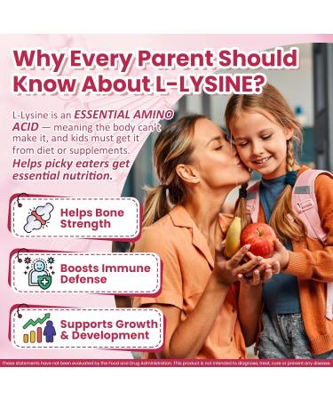 Liposomal L-Lysine Gummies 1200mg | High Absorption Immune & Skin Support | Vegan Amino Acid Supplement for Adults & Kids | Lips & Oral, Bone & Collagen Health | Non-GMO, Sugar-Free, 60 Gummies - Buy Online on GoSupps.com