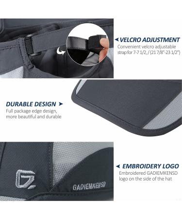 GADIEMKENSD Quick Dry Breathable Running Outdoor Hat - Deep Gray | Lightweight & Comfortable for Sports & Travel - Buy Online on GoSupps.com
