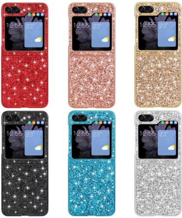 Tivenfezk Nadoli Glitter Case for Samsung Galaxy Z Flip 5 - Black Glossy Bling Ultra-Thin Shockproof Protective Cover - Buy Online on GoSupps.com