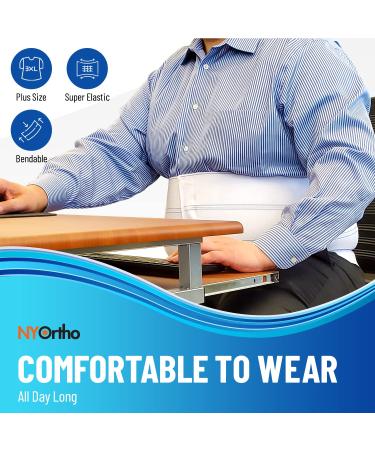 NYOrtho Bariatric Abdominal Binder - 12-Inch Wide Elastic Belly Wrap for Plus-Size Men and Women- Post-Surgery Stomach Compression Garment for Hernia, C-Section, Natural Birth, Abdominal Injuries- 4 Panel Design - 12 High - Buy Online on GoSupps.com