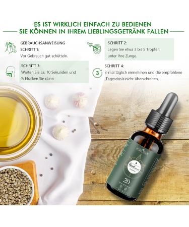 Buy BORO TYUN Hemp Seed Oil 20 Keto Drops (60ml-2er) | Premium Omega 3/6/9 Oil | Vegan | 1600 Drops | Fast-Acting 2 Pack - Buy Online on GoSupps.com