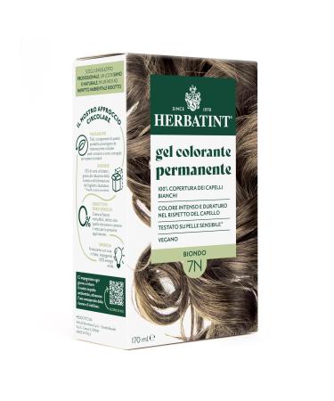 Herbatint Herbatint Permanent Hair Color Gel 7N Blonde - 170 ml | Ammonia-Free 100% Gray Coverage | For Sensitive Skin with 8 Natural Organic Extracts