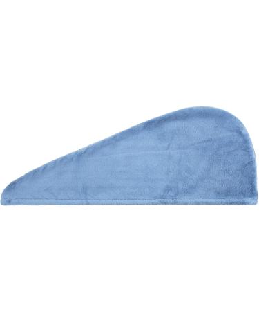 Microfiber Hair Towel Wrap | Super Absorbent Hair Turban with Buttons | Fast-Dry Salon Hair Cap - Blue - One Size - Buy Online on GoSupps.com