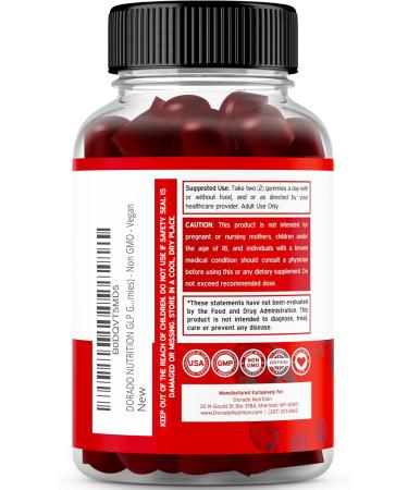 GLP-1 Gummies (GLP1 Supplement with Berberine & Ceylon Cinnanom) GLP Gummies for Support Gut Health - Delicious Peach & Raspberry Flavor - Third Party Tested Vegan & USA Made - 60 Count - Buy Online on GoSupps.com