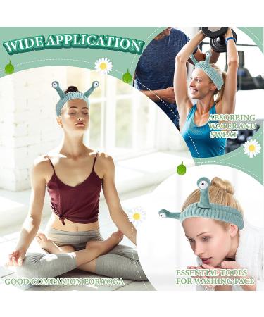 Snail Cartoon Spa Headband | Soft Coral Fleece Wraps for Women | Green Facial Makeup Hair Band - Buy Online on GoSupps.com