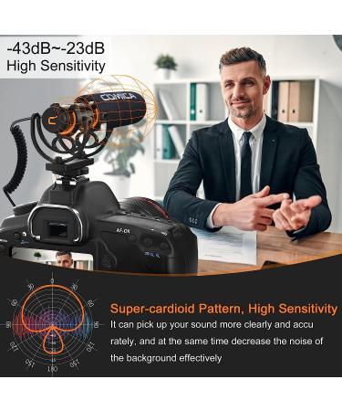 Comica CVM-VM20 Shotgun Microphone Kit - Professional Super Cardioid Video Mic for Smartphone/DSLR Cameras - Ideal for Interviews/Recordings - Buy Online on GoSupps.com