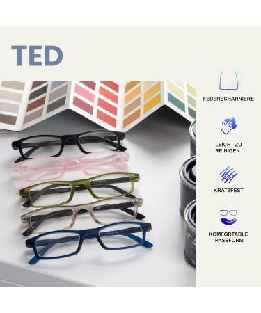 Shop Black Lightweight Reading Glasses - Designer Style for Men & Women | Spring Hinges R17-1 +3.00 - International Shipping Available - Buy Online on GoSupps.com