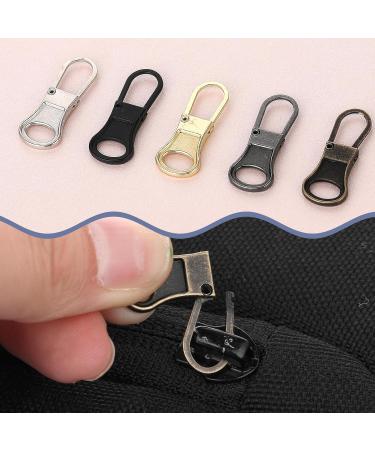 20-Piece Replacement Zipper Slide Set - Metal Zipper Pulls for Jeans Backpacks Suitcases & More | Zipper Repair Kit in 5 Colors - Buy Online on GoSupps.com