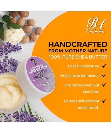 RA COSMETICS 100% African Shea Butter Whipped Lavender 12 oz - Natural Moisturizer for Skin and Hair - Buy Online on GoSupps.com