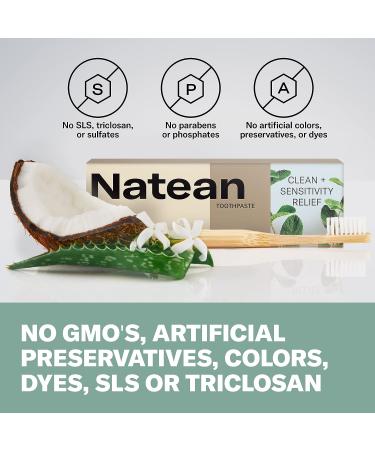 Natean Clean Sensitivity Relief Toothpaste - 4.7 Oz Tube, Citrus Orange Spearmint - Buy Online on GoSupps.com