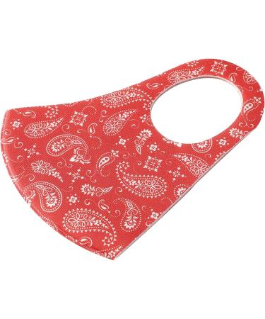 Washable Reusable Red Paisley Face Mask for Men and Women - Dustproof Cloth Mouth Cover for Cycling, Skiing, and Outdoor Protection - Buy Online on GoSupps.com