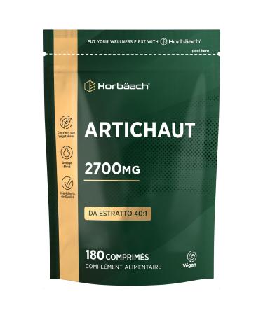 Artichuat Gelules 2700 mg par Dose Journali re | Extrait de Artichaut 40:1 | 180 Comprim s Vegan Hautement Dos | Artichoke Extract Supplement | par Horbaach