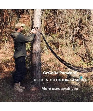GeGeDa Paracord 9 Core 550 Camping Rope 100FT - Black - Buy Online on GoSupps.com