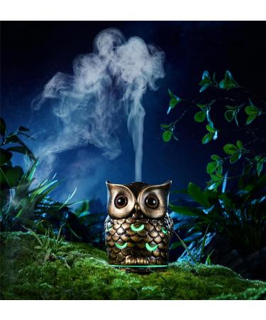 ALIEYE Owl Essential Oils Diffuser - Hand-Painted Ceramic 200ML Quiet with Waterless Shut-Off Cool Mist & 7 LED Colors - Perfect for Bedroom Home & Office - Buy Online on GoSupps.com