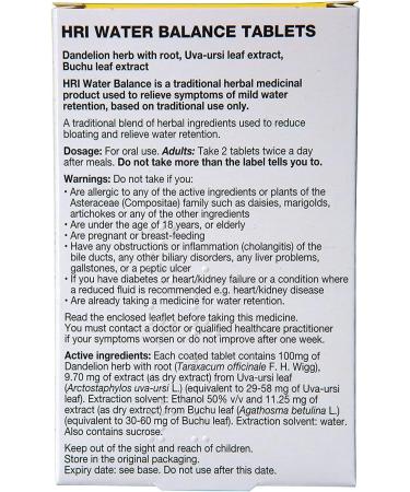 HRI Water Balance 60 Tablets - Optimal Hydration Support - Buy Online on GoSupps.com