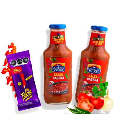 Salsa Casera sharp sauce set - (pack of 2) hot sauce set / tomatoes Chili sauce made of Mexico Clement Jacques Plus Takis Fuego Lollipop Salsa Casera Sharf Set - (Pack of 2) Hot Sauce Set / tomato Chili sauce