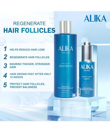 ALIKA Combo Shampoo & Serum Set for Men's Hair Growth | Boost Hair Loss Treatment | Suitable for All Scalp Types - Buy Online on GoSupps.com