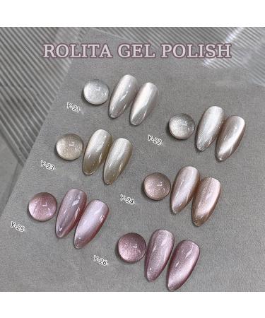 Rolita Gel Polish Rolita Nail Polish Rolita Gel Polish 15ml Cat Eye Gel Nail Polish Jelly-Colored Nail Polish Crystal Cat Eye Gel Polish Silver (Y-04) - Buy Online on GoSupps.com