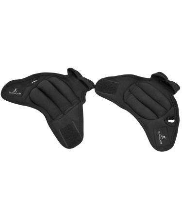 Prosource Fit Weighted Gloves, Pair of 2 lb. Neoprene Hand Weights for Cardio Workouts Black