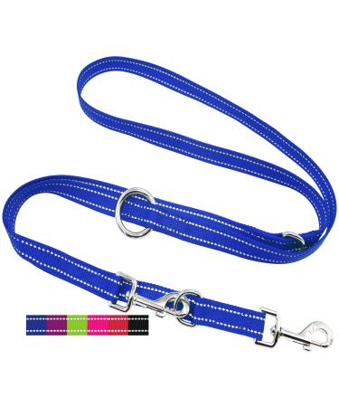 Dey - Premium dog leash nylon 2m |Reflecting |3 -way adjustable |For small medium -sized and large dogs |Many colors | Doubleein dog |Tow leash |Fire leash |Puppy leash |Blue M m - 2.0 x 200 cm blue -reflecting - Buy Online on GoSupps.com