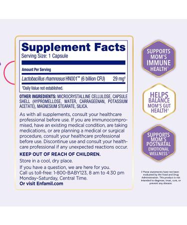 Enfamil Enfamom Immunity Probiotic 30 Count Capsules for Women - Immune Health, Digestive Support, Mental Wellness - Vegetarian Formula - Buy Online on GoSupps.com