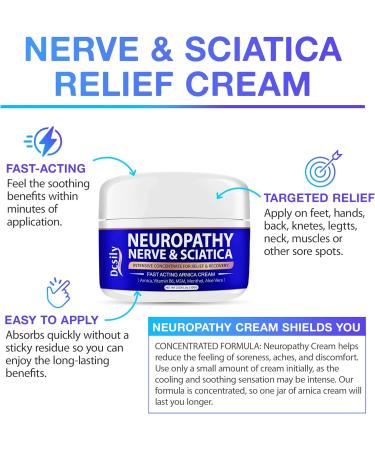 Neuropathy Nerve Relief Cream for Feet & Hands - Arnica & Vitamin B6 Formula for Pain Relief | Nerve Savior for Neuropathy - Buy Online on GoSupps.com