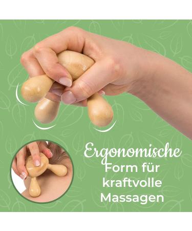 Ergo Massage Device - Cherry Wood Oilproof | Back Neck Arms & Legs Relaxation | Top Hygiene & Quality | International Shipping Available - Buy Online on GoSupps.com