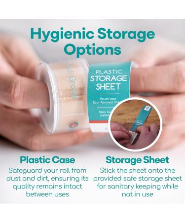 Medi Grade Silicone Scar Sheets - 80" Reusable Scar Tape for C-Section Keloid Burn & Acne Scars - Includes Hygienic Storage Case - Buy Online on GoSupps.com
