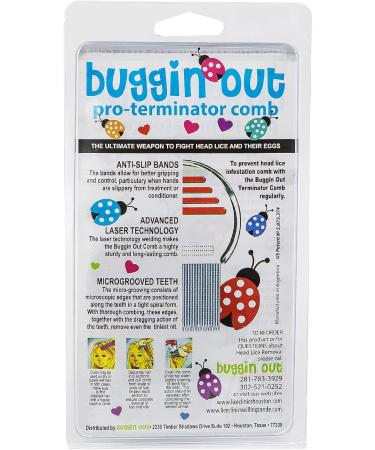 buggin out Pro Terminator Lice Comb | Stainless Steel | Perfect For Baby Fine or Thin Hair | 1-2 People - Buy Online on GoSupps.com