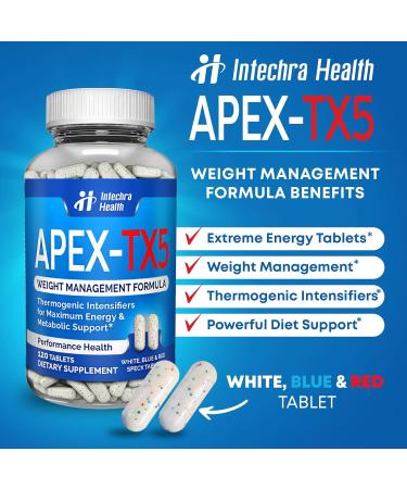 APEX-TX5 Weight Management Supplement 120 Tablets - Made in USA | High Quality Formula - Buy Online on GoSupps.com