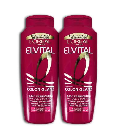 L'OR AL Elvital Color 2-in-1 Shampoo for Colour Protection 2 x 300 ml