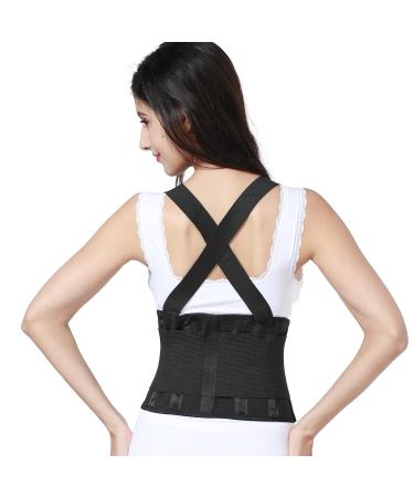 Lumbar Support Belt with Suspenders for Women - Black Size M | Comfort & Pain Relief | International Shipping - Buy Online on GoSupps.com