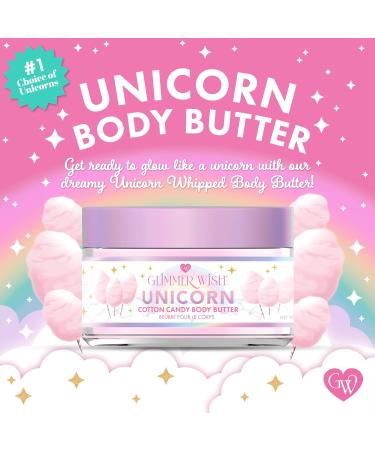 Glimmer Wish Whipped Body Butter for Women with Dry Skin Shea & Coconut Moisturizer Nourishing Body Cream for Women Hydrating Lotion for Smooth Soft Skin (Unicorn Cotton Candy) - Buy Online on GoSupps.com