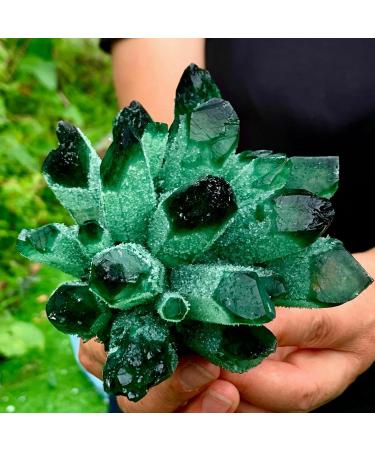 Green Phantom Quartz Crystal Cluster Specimen 200-1000G Suitable for Home HOMEZHOU (Size : Weight:600G-800G) - Buy Online on GoSupps.com