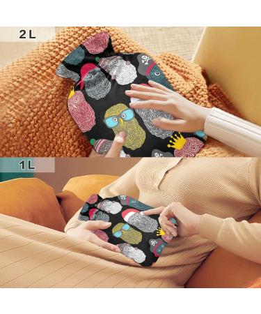 Large 2L Hot Water Bottle with Owl Cover - Pain Relief & Cramps Relief - Buy Online on GoSupps.com